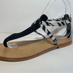 Striped Black and White Sandals